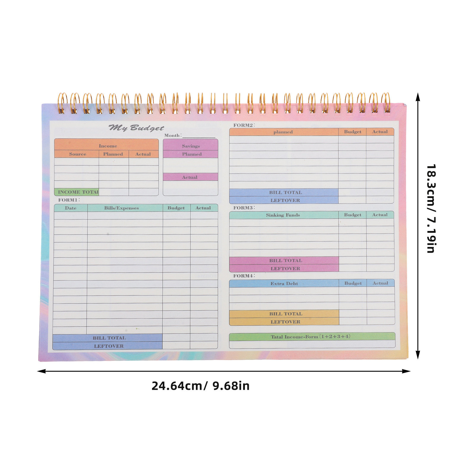 B5 Accounting Ledger Book Dail - Planner Weekly Budget recension och pris