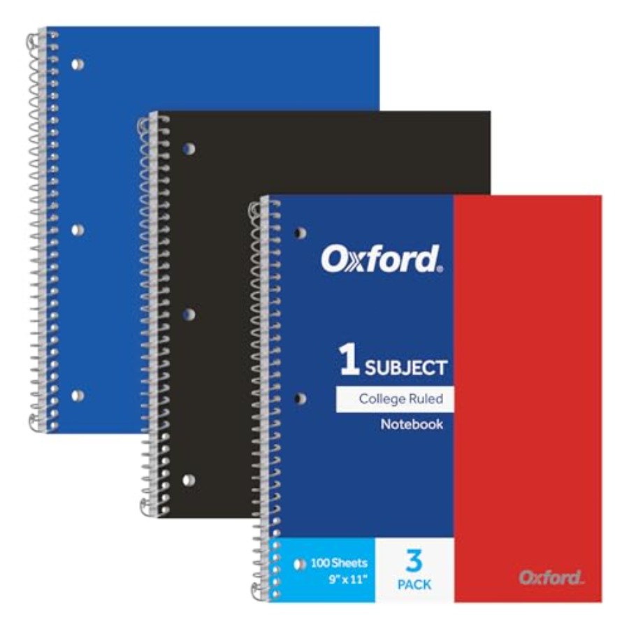 Spiral Notebooks, 1 Subject, C - Paper Punch 3 Hole recension och pris