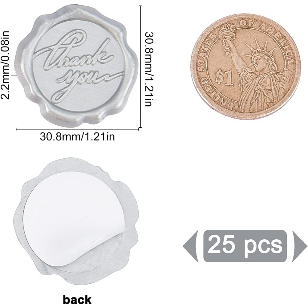 Adhesive Wax Seal Stickers 25P - Wax Seal Stamp Kit recension och pris